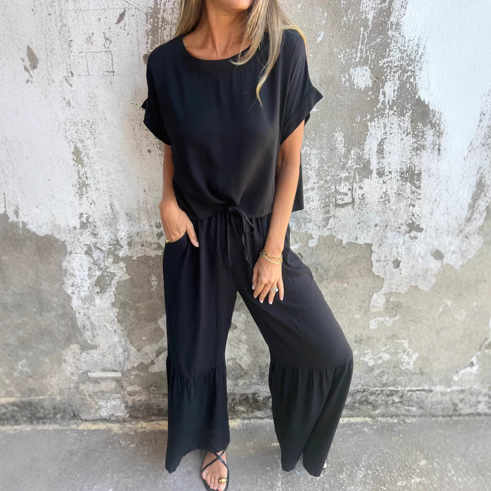 Style Pull, avec Pantalon Large à Cordon
