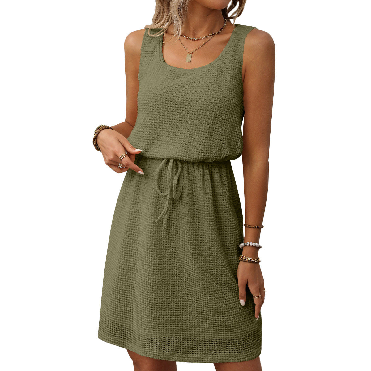 Robe Débardeur Sans Manches avec Doublure