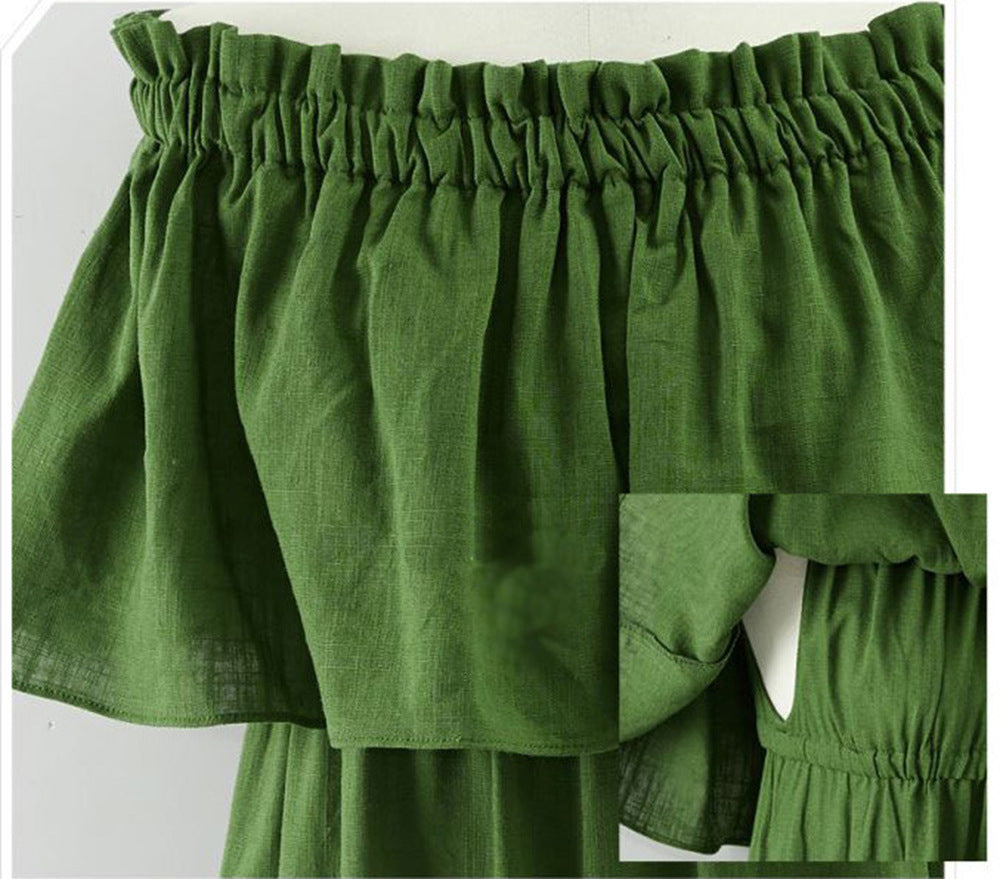 Volants mince robe longue
