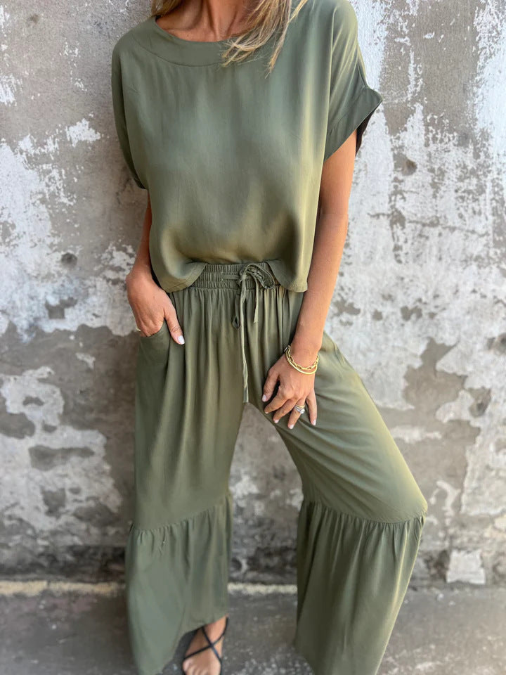 Style Pull, avec Pantalon Large à Cordon