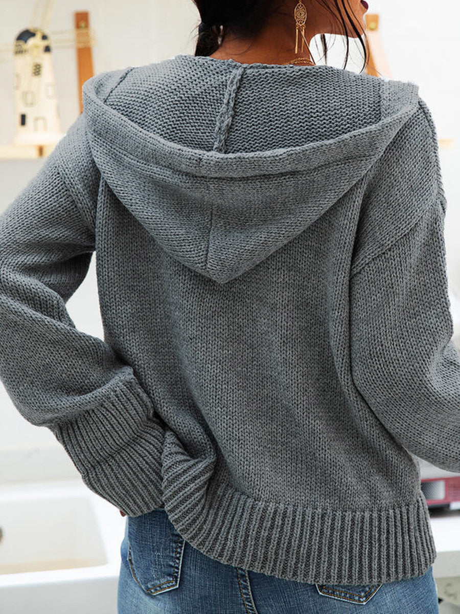 Cardigan à Capuche en Maille
