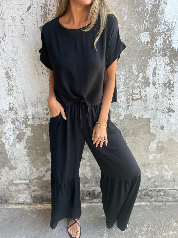 Style Pull, avec Pantalon Large à Cordon