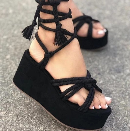 Sandales à Talons Compensés