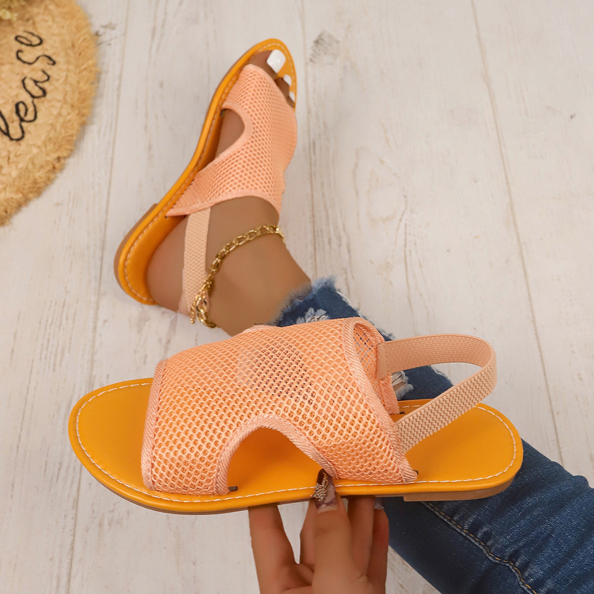 Nouvelles Sandales en Maille – Idéales pour la Plage