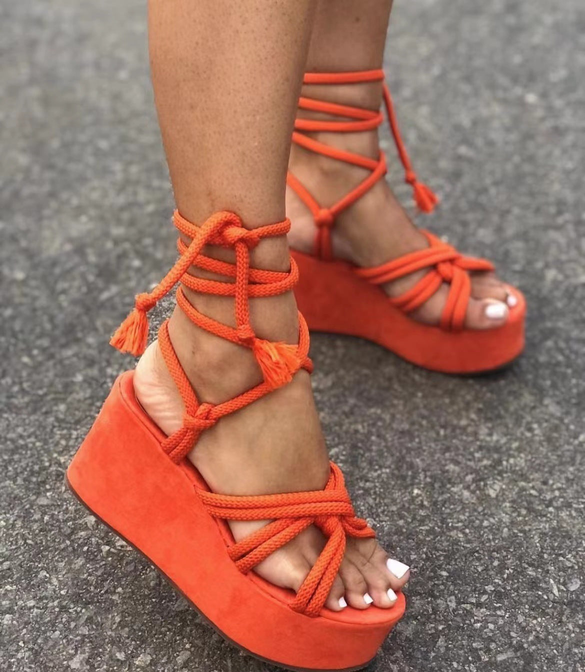 Sandales à Talons Compensés