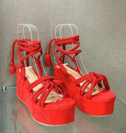 Sandales à Talons Compensés