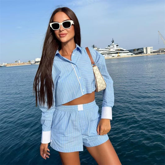 Chemise Courte avec Short Assorti