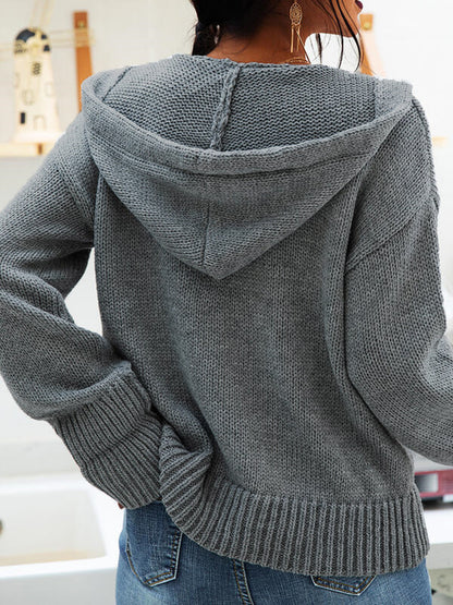 Cardigan à Capuche en Maille