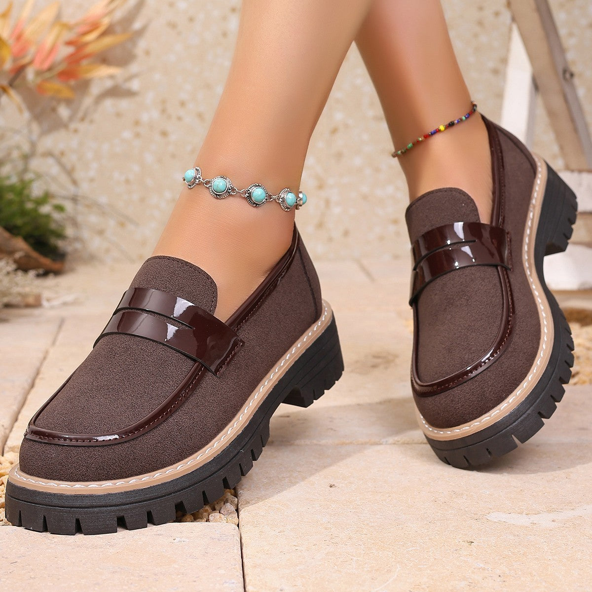 Mocassins Décontractés  – Talons Épais