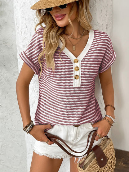 T-shirt en Maille – Col en V