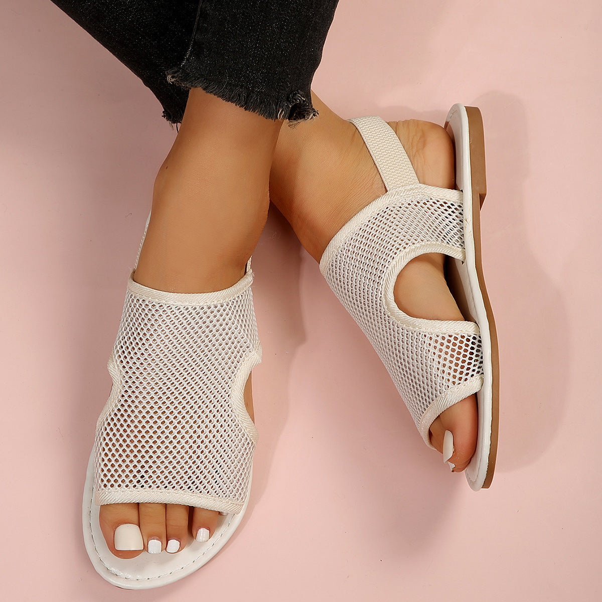 Nouvelles Sandales en Maille – Idéales pour la Plage
